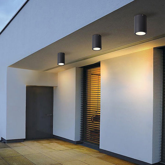 Cylindrical LED Waterproof Downlight Spotlight for Balcony, Aisle, and Corridor