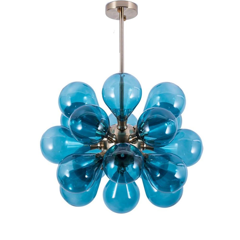 Retro Glass Globe 18-Bulb LED Chandelier