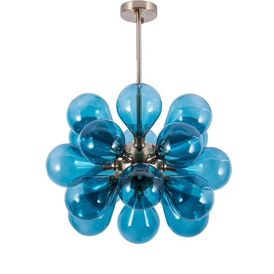 Retro Glass Globe 18-Bulb LED Chandelier