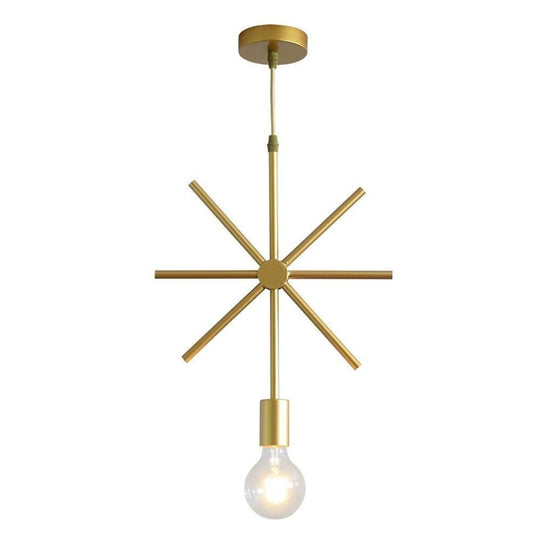 Metal Black and Gold Ceiling Light – Rounded Square Pendant
