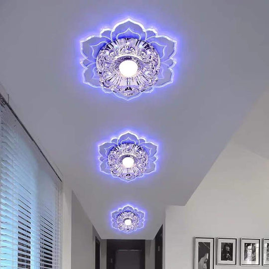 Floral Ornate LED Flush Mount Ceiling Light