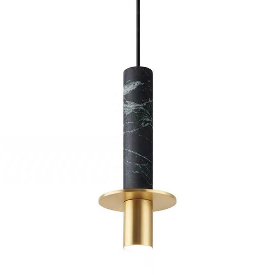Cylindrical Glass Shade LED Pendant Ceiling Light