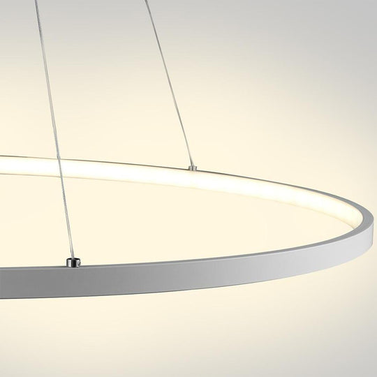 Round Geometric 30 W Single-Ring Integrated LED Pendant – Modern & Dimmable