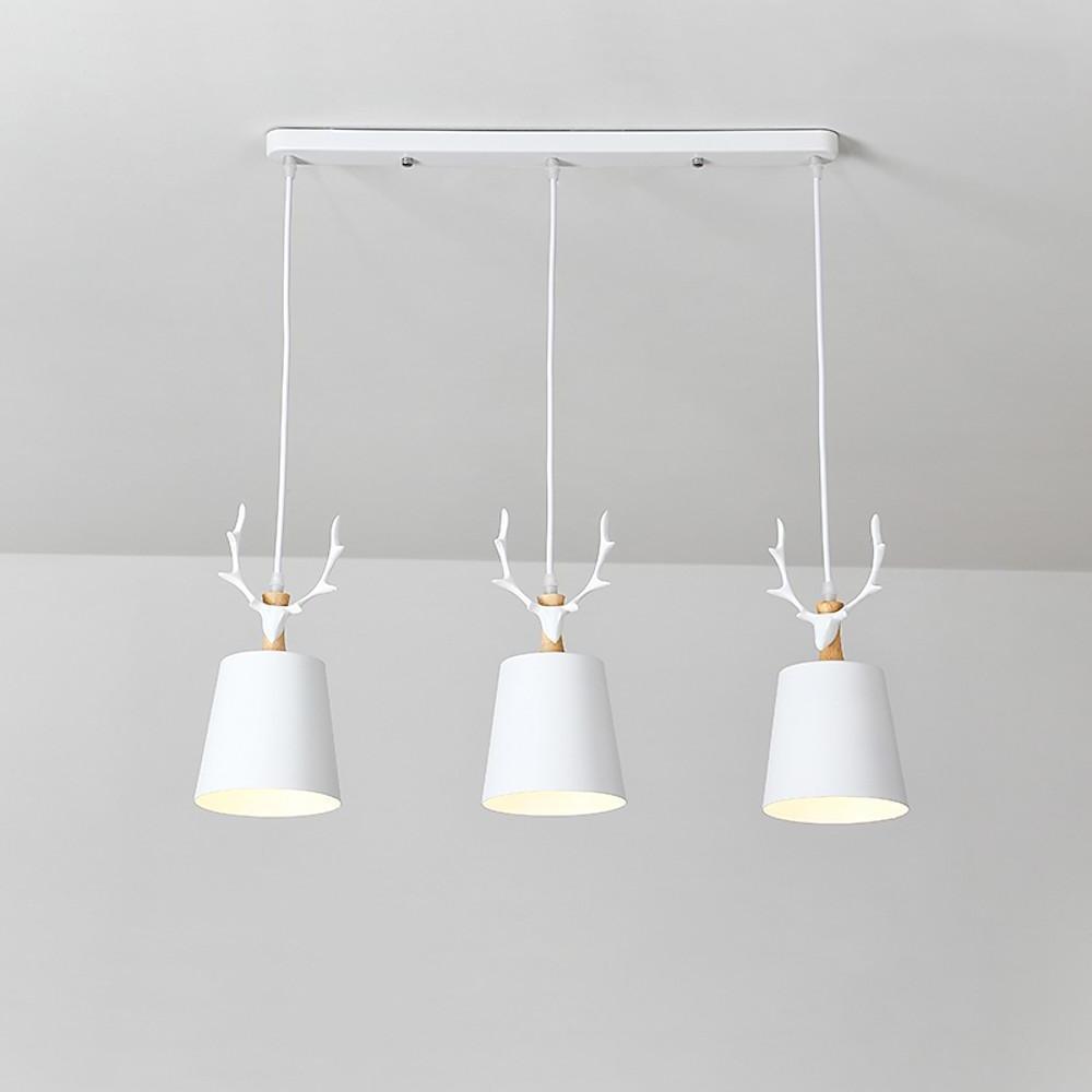 3 Light Antler Design LED Country Chandelier Hanging Ceiling Light