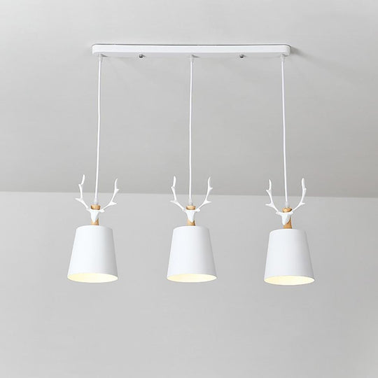 3 Light Antler Design LED Country Chandelier Hanging Ceiling Light