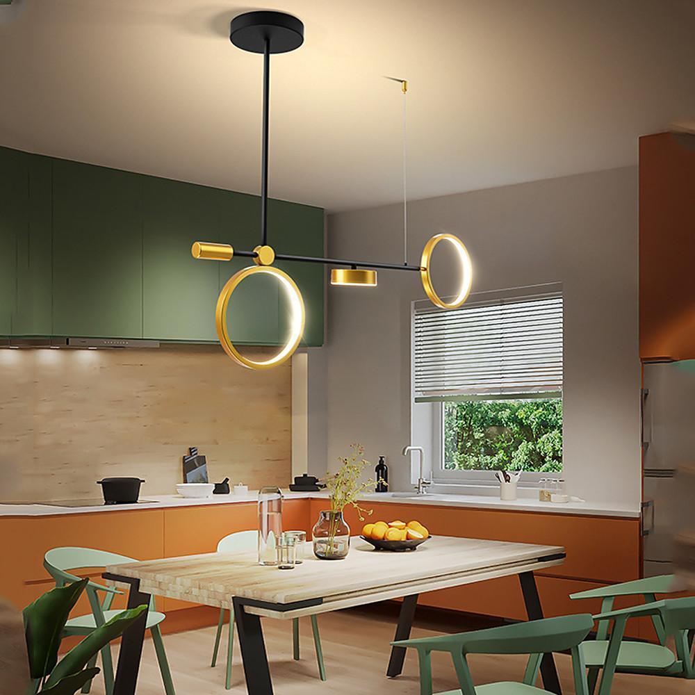2 Circles LED Nordic Hanging Ceiling Light Island Chandelier