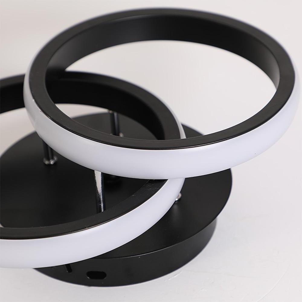 2-Circle Metal LED Flush Mount Ceiling Light