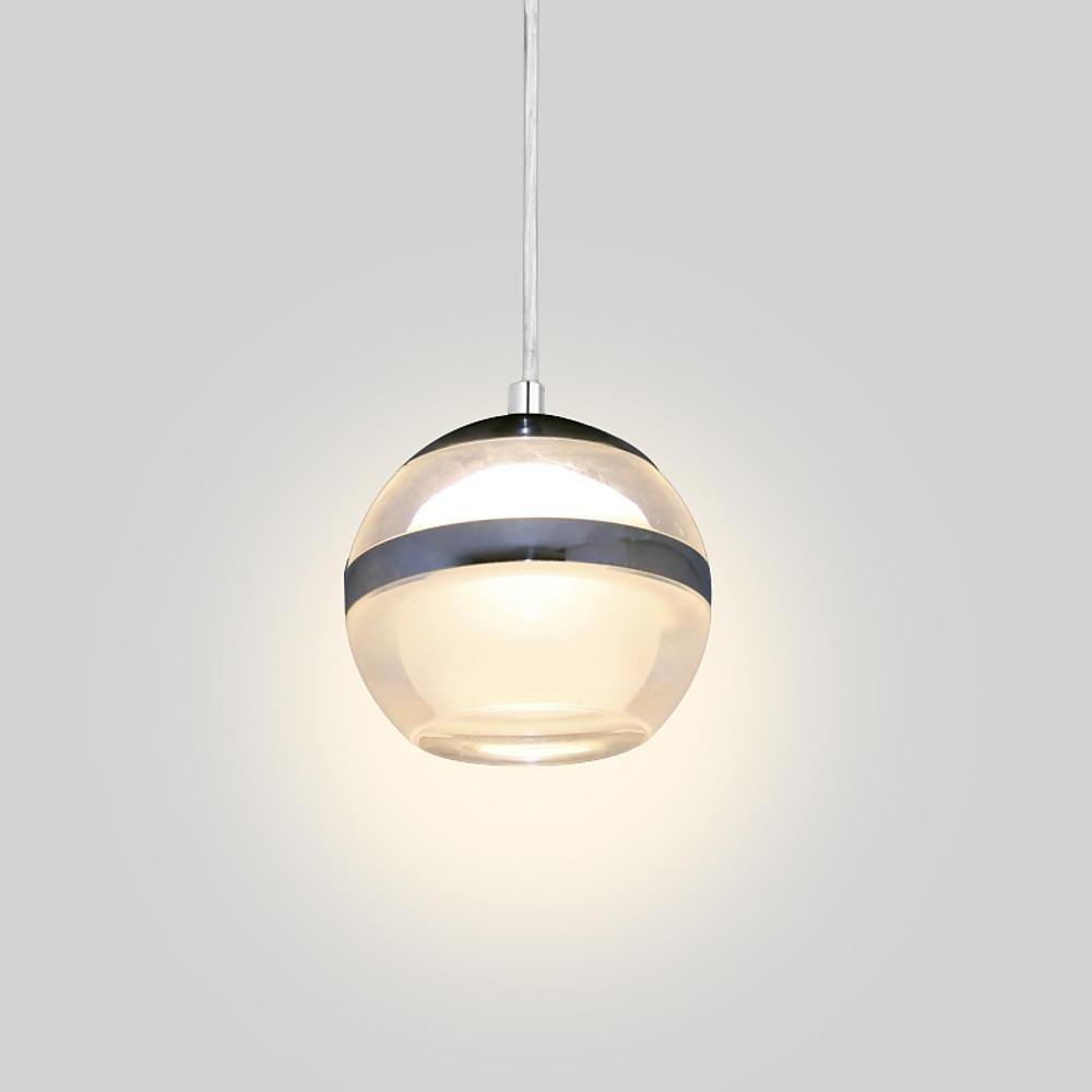 Spherical Acrylic Metal LED Modern Pendant Light Kitchen Island Lighting
