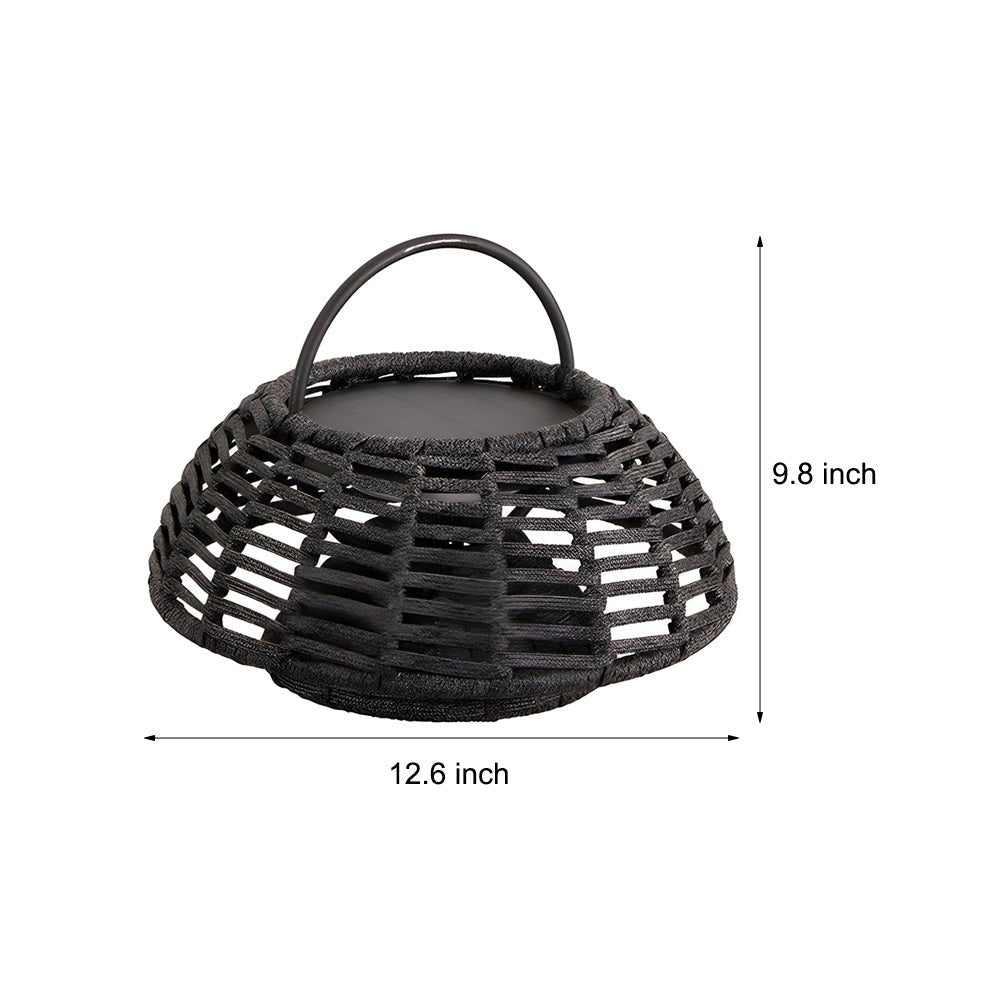 Decorative Ropes Rattan LED Waterproof Solar Outdoor Chandelier