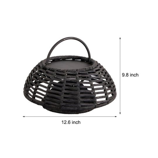 Decorative Ropes Rattan LED Waterproof Solar Outdoor Chandelier