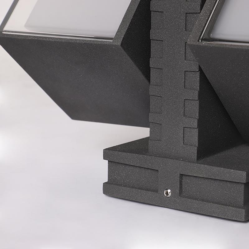 Adjustable Square LED Outdoor Wall Lights – Up & Down Black Spot Lamps