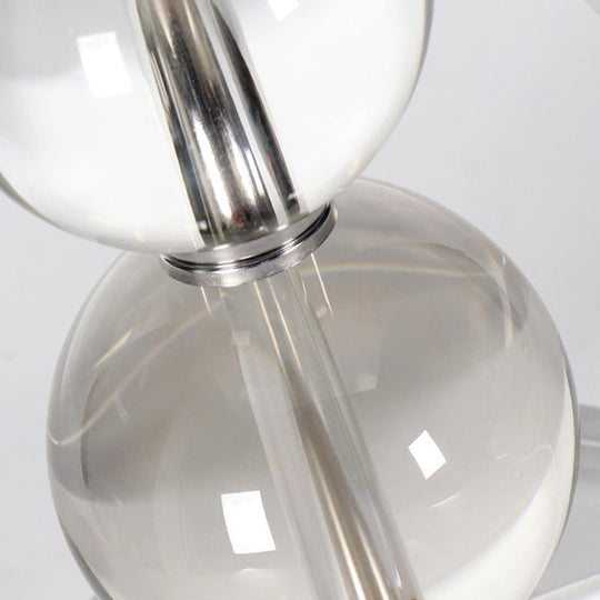 20.5 inch Light-Through Stacked Spheres Crystal Table Lamp