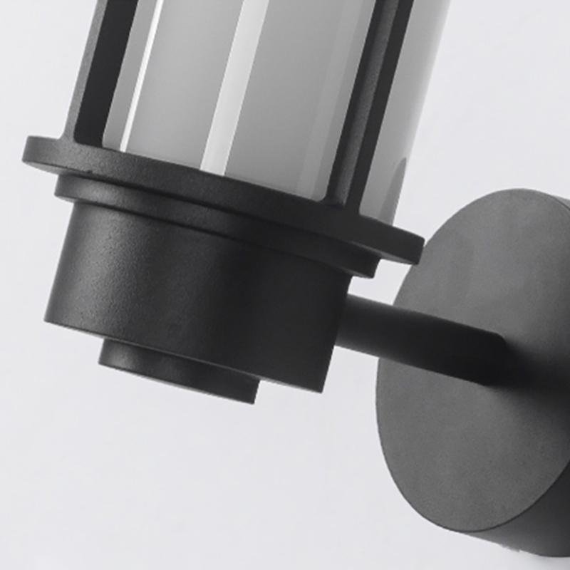 Retro Top Hat Shape LED Outdoor Wall Light Black