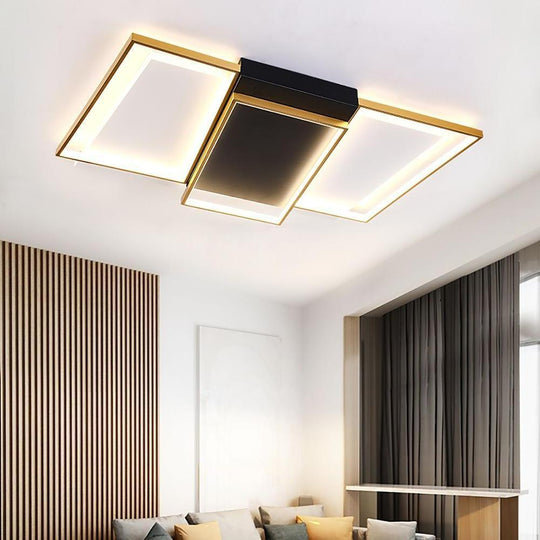 Rectangle & Round LED Modern Flush Mount Ceiling Light
