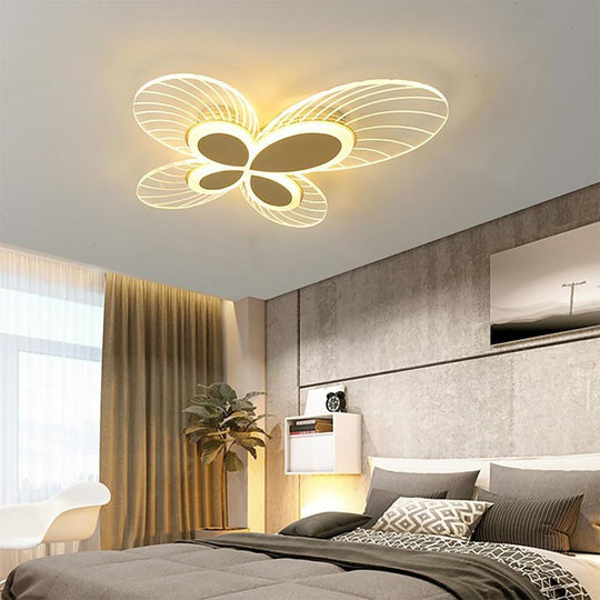 Butterflies Shaped Dimmable LED Nordic Flush Mount Ceiling Light