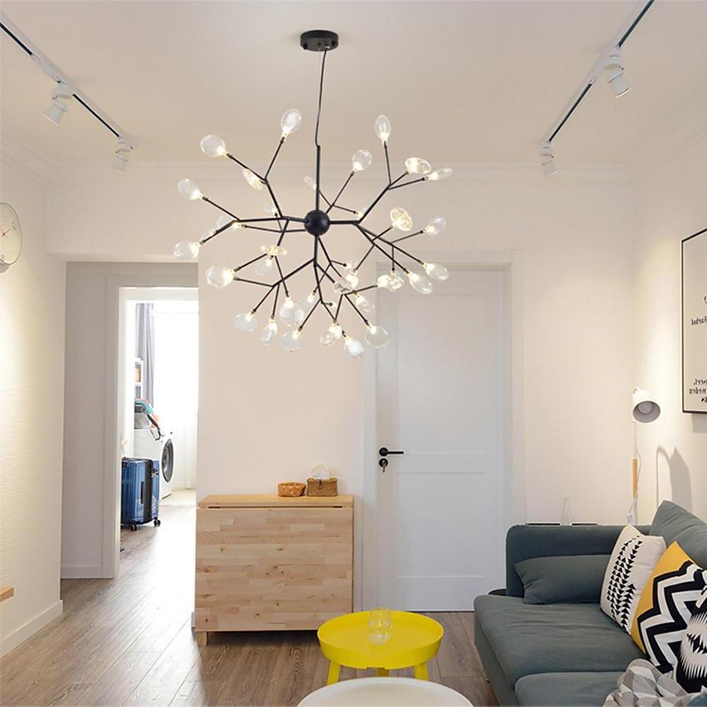 36 Lights LED Cluster Design Modern Sputnik Chandelier