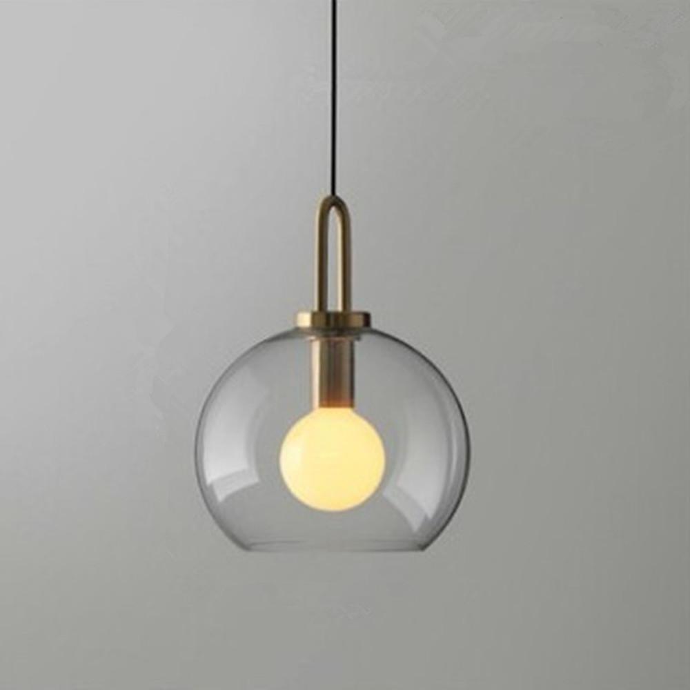 Nordic Style Modern Metal Glass Globe Island Design Industrial Pendant Light