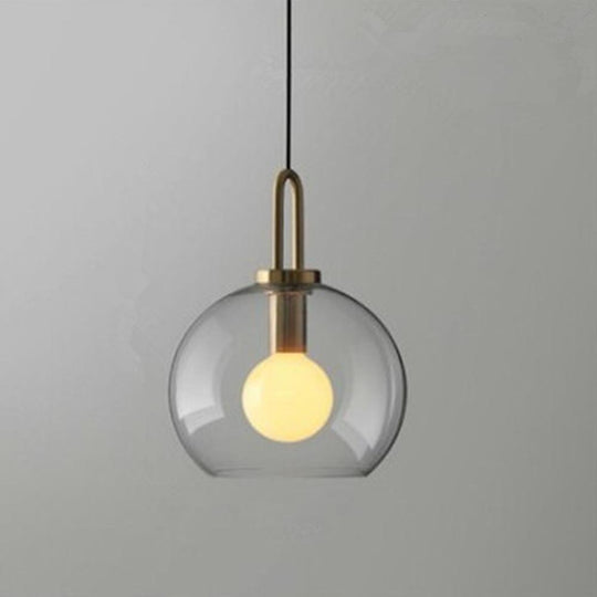 Nordic Style Modern Metal Glass Globe Island Design Industrial Pendant Light