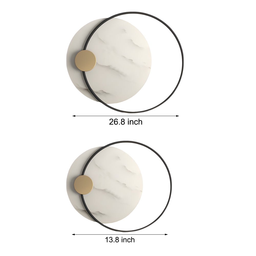 Round Marble Decorative LED Wall Sconce