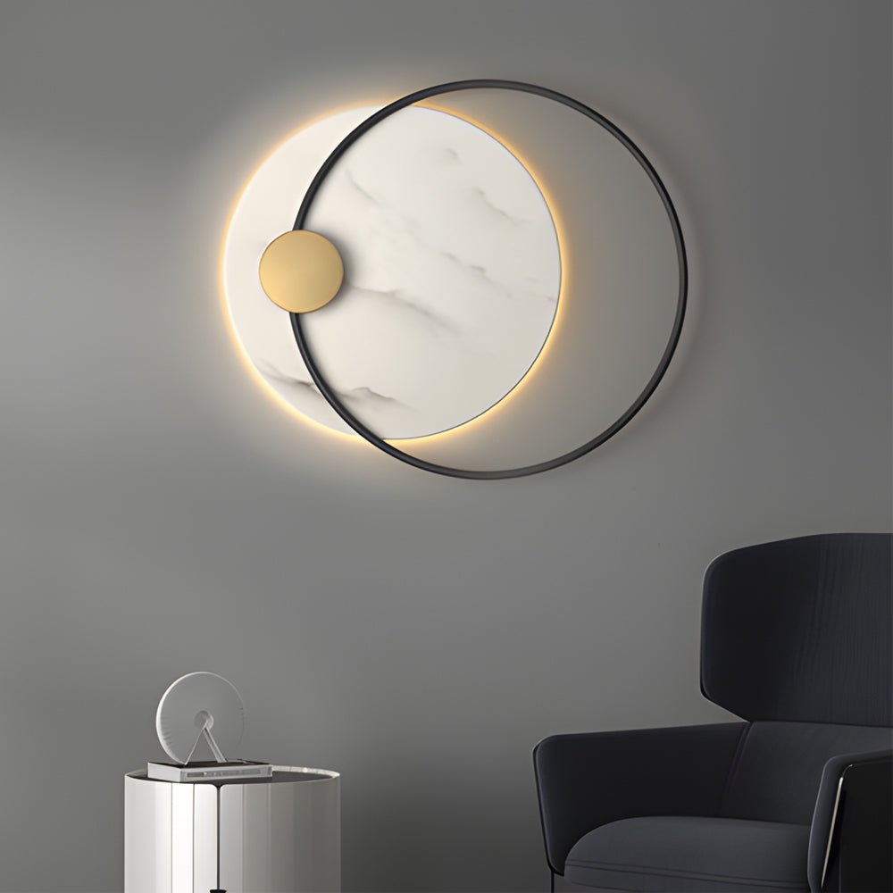 Round Marble Decorative LED Wall Sconce