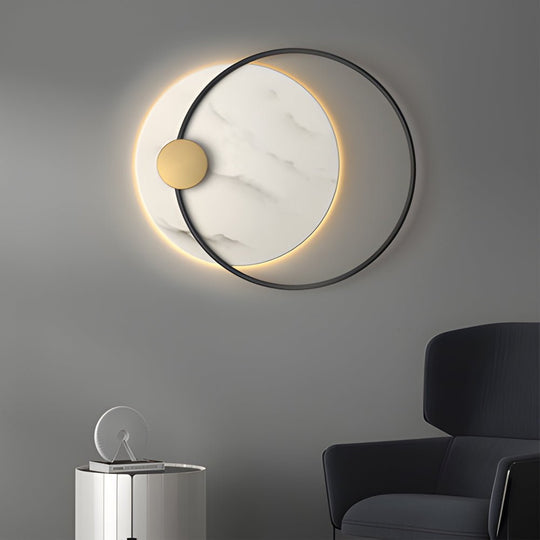 Round Marble Decorative LED Wall Sconce