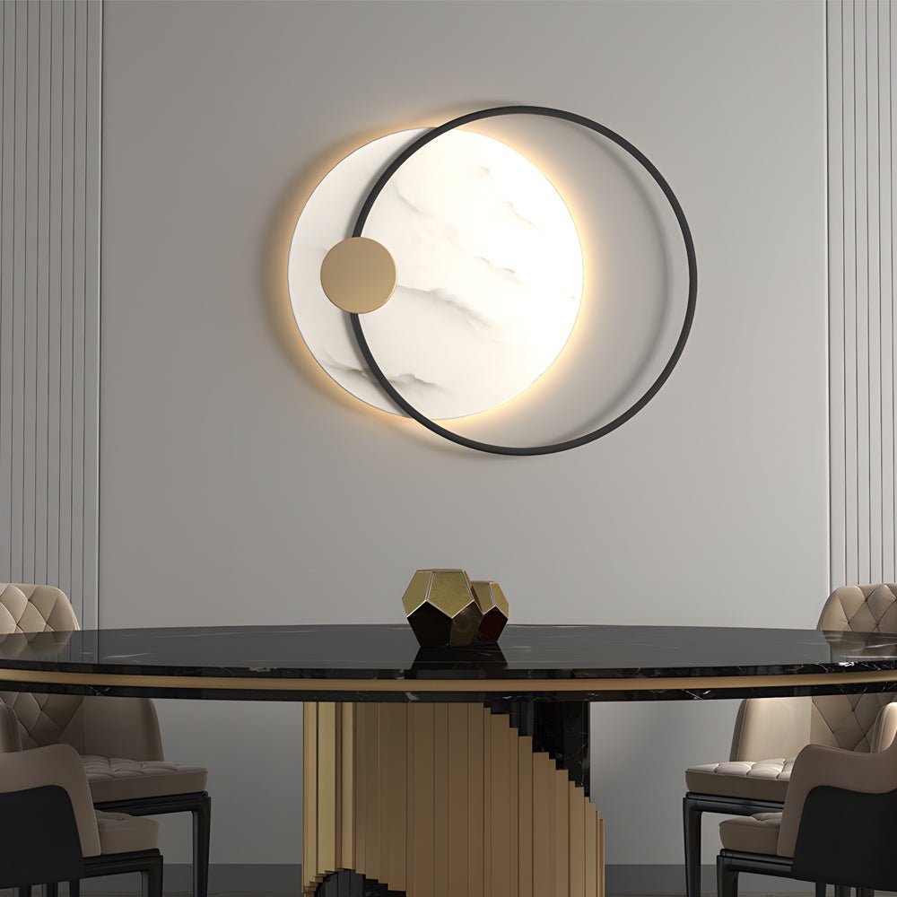 Round Marble Decorative LED Wall Sconce