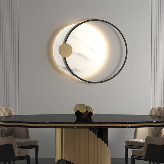 Round Marble Decorative LED Wall Sconce