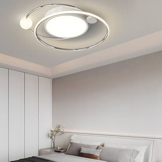 Dia 20 Inch 3 Step Dimming Nordic LED Ceiling Lights Dimmable with Rem ...