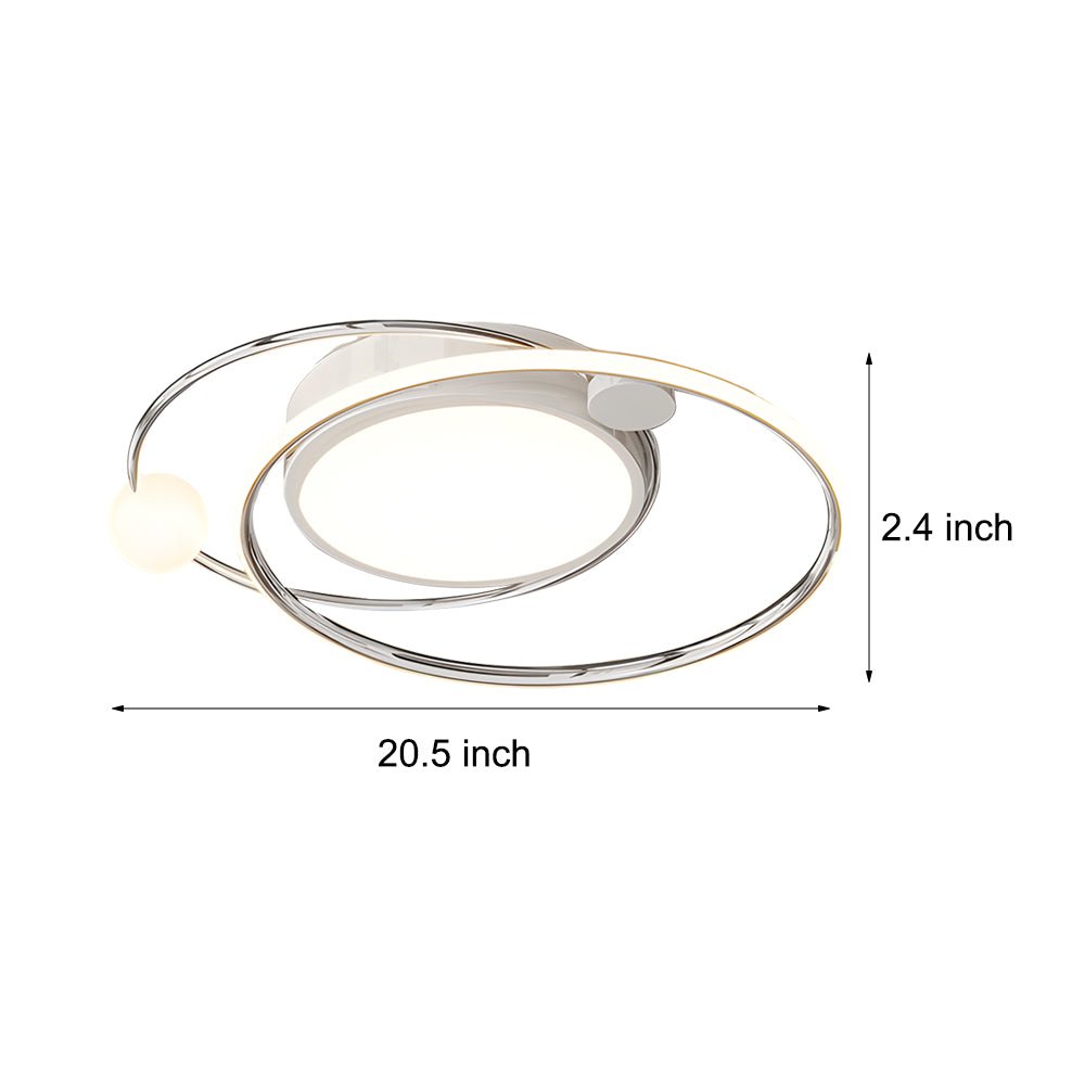 Dia 20 Inch 3 Step Dimming Nordic LED Ceiling Lights Dimmable with Remote