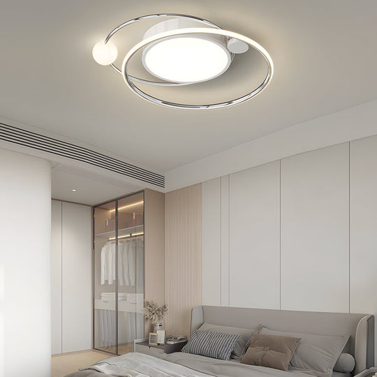 Dia 20 Inch 3 Step Dimming Nordic LED Ceiling Lights Dimmable with Rem ...