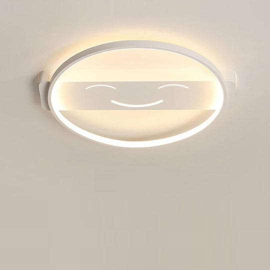 Circle Shaped Face Metal LED Flush Mount Ceiling Light