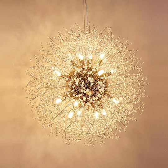 Round Design Crystal Metal LED Antique Chandelier – Kitchen Pendant Lighting