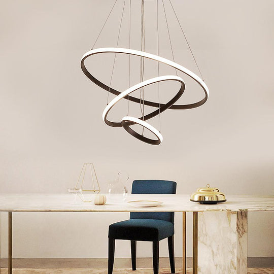 Adjustable Circle Design Dimmable LED Modern Chandelier Ceiling Light