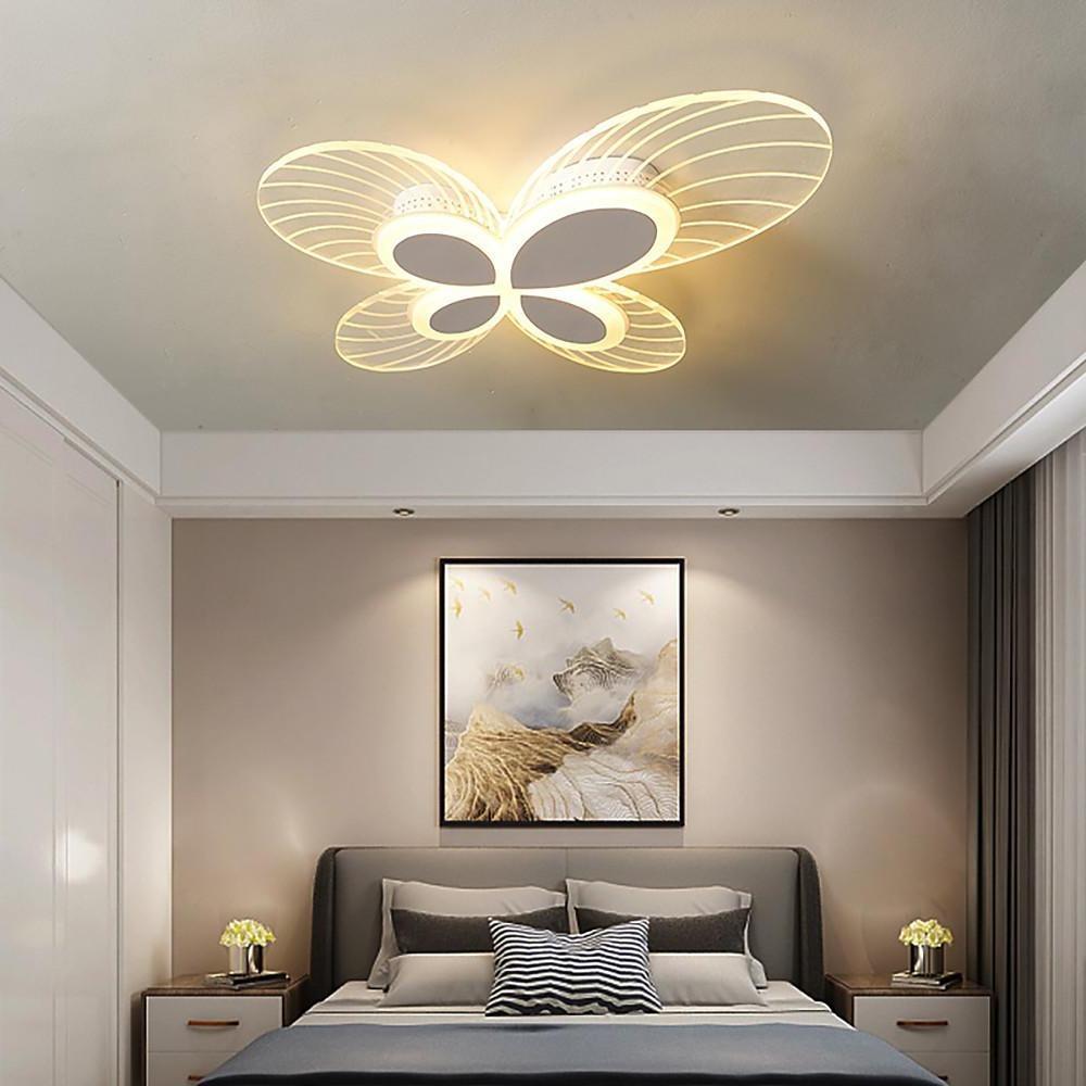 Butterflies Shaped Dimmable LED Nordic Flush Mount Ceiling Light