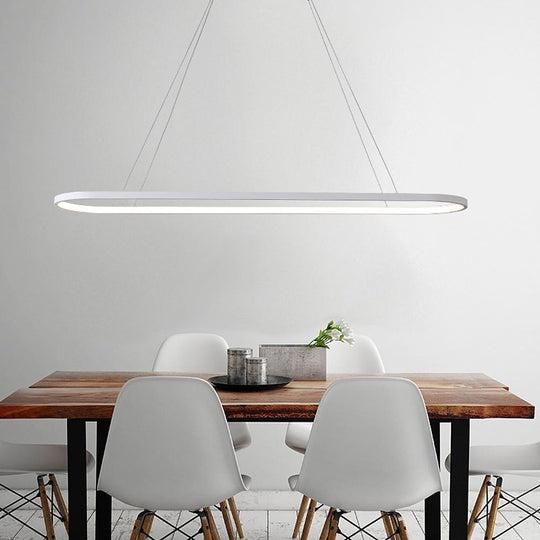 Rounded Rectangle LED Pendant Light for Kitchen
