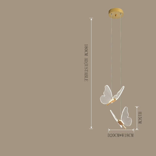 Butterflies Shaped LED Nordic Pendant Light