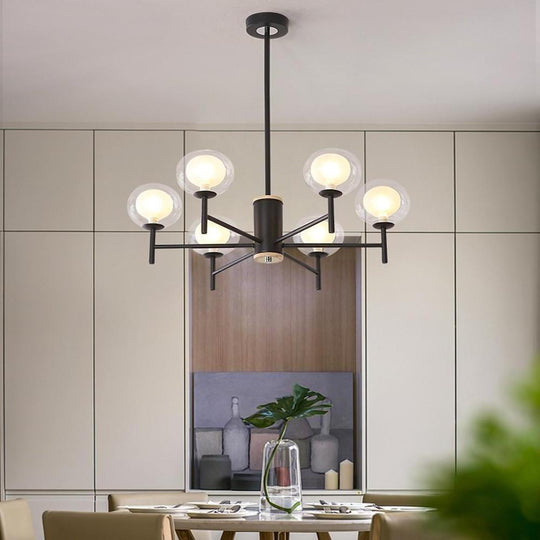 Nordic Sputnik Bubble LED Chandelier with 18 Bulbs