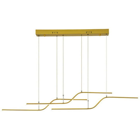 Linear Curved Minimalist LED Modern Chandelier