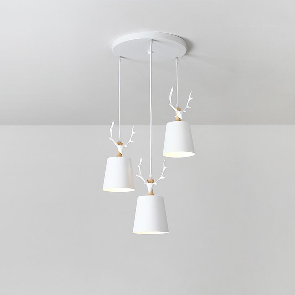 3 Light Antler Design LED Classic Chandelier Pendant Light Hanging Lamp