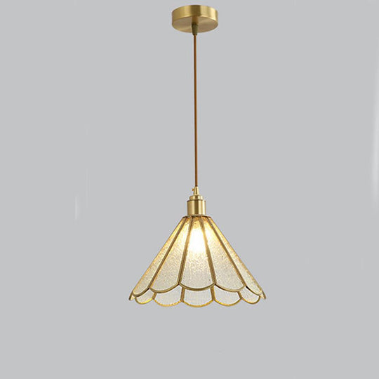 Flower Shaped Glass LED Modern Pendant Light