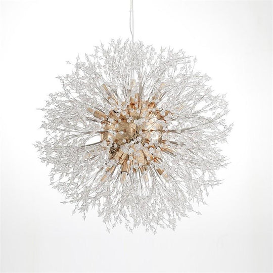 Chic Modern Metal Crystal Globe Chandelier Kitchen and Dining Room Ceiling Light