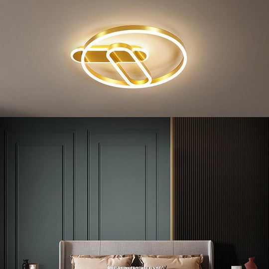 Geometric Circle LED Modern Flush Mount Ceiling Light