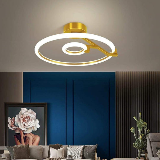 Rings Flush Mount LED Ceiling Light with Dimmable Options
