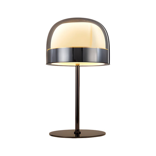Dome Shape Glass Ambient LED Table Lamp in Chrome
