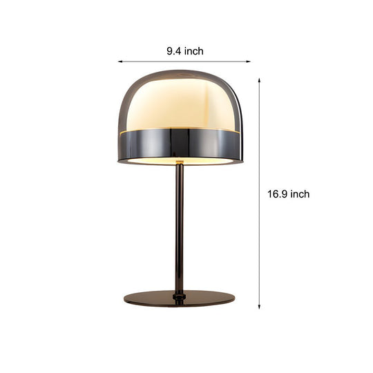 Dome Shape Glass Ambient LED Table Lamp in Chrome