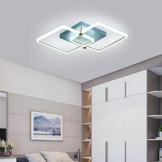 Squares Artistic Dimmable LED Modern Ceiling Light Flush Mount Lamp