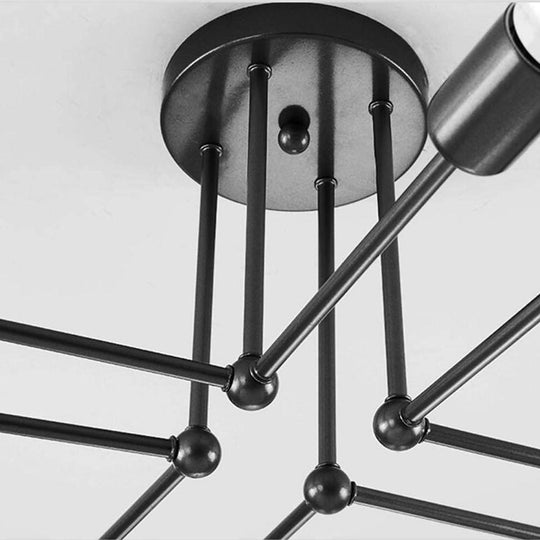 8-Light LED Modern Sputnik Chandelier