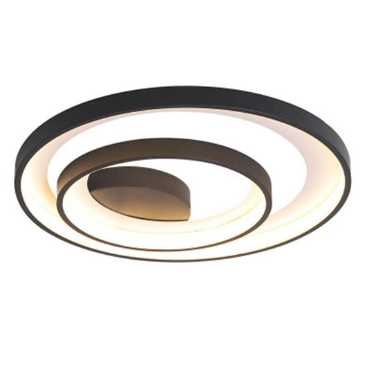 2-Light 2-Ring Semi-Flush Mount LED Ceiling Light