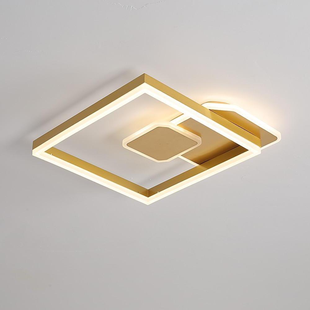 Abstract Square Dimmable LED Modern Flush Mount Ceiling Light