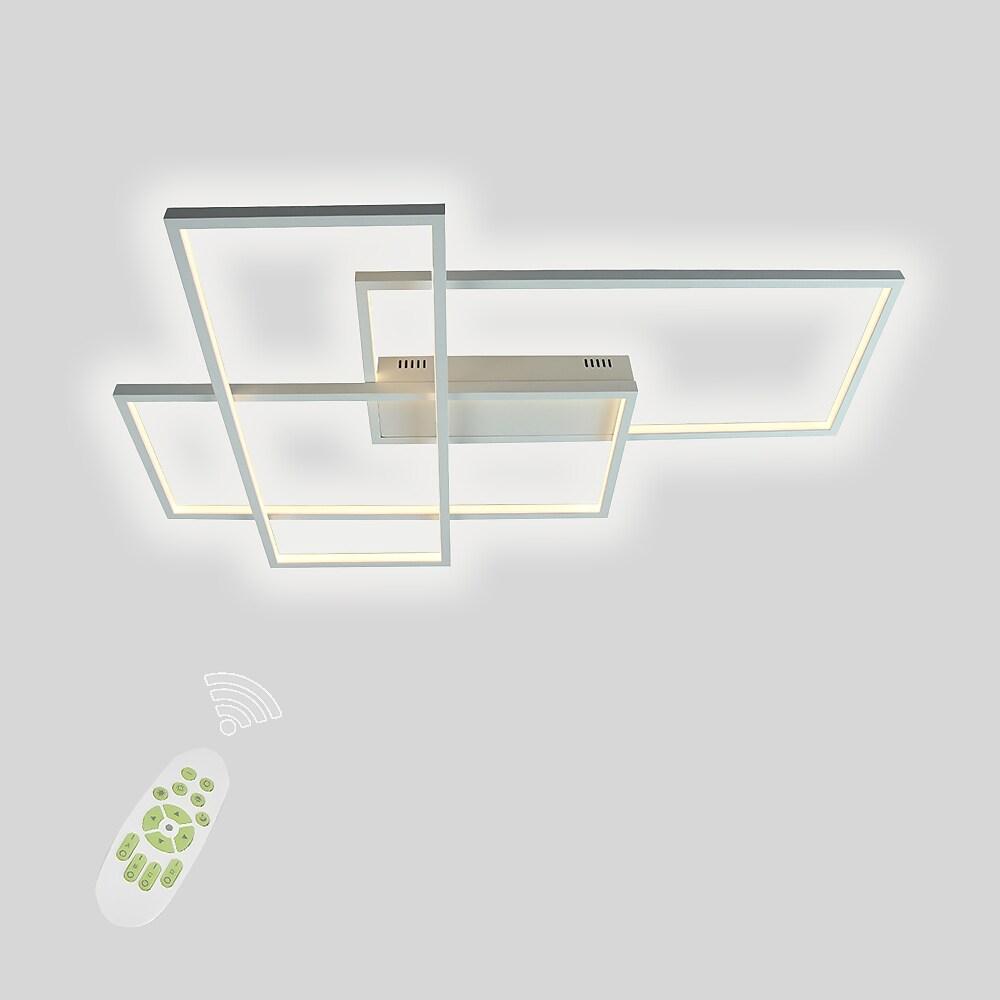 Overlapping Rectangles Aluminum Geometric LED Flush Mount Ceiling Light